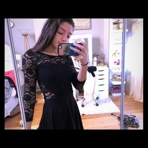 Black lace dress